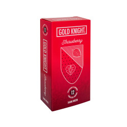 Gold Knight Condoms Strawberry Flavoured 56mm Width Gold Knight Condoms Strawberry Flavoured 56mm Width
