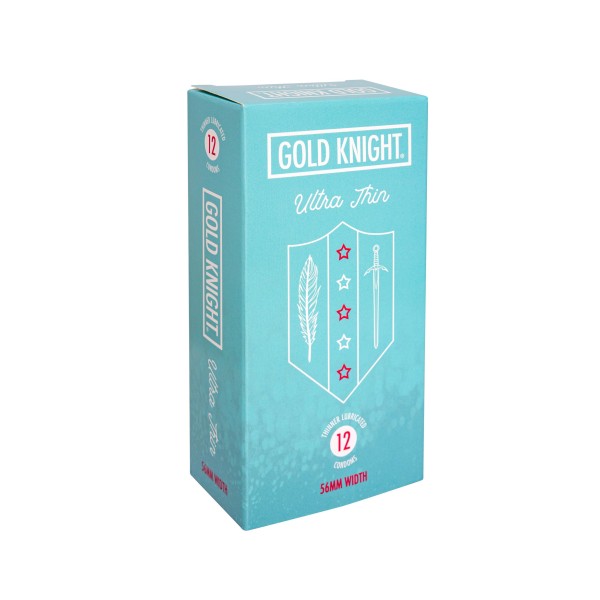 Gold Knight Condoms Ultra Thin 56mm Width 12s