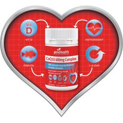 Good Health CoQ10 400mg Complex 60 Capsules Good Health CoQ10 400mg Complex 60 Capsules