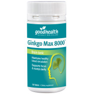 Good Health Ginkgo Max 8000 120 Tablets  Good Health Ginkgo Max 8000 120 Tablets