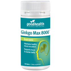 Good Health Ginkgo Max 8000 120 Tablets  Good Health Ginkgo Max 8000 120 Tablets