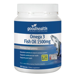 Good Health Omega 3 Fish Oil 1500mg 400 Capsules  Good Health Omega 3 Fish Oil 1500mg 400 Capsules