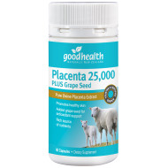 Good Health Placenta 25000mg Plus Grape Seed 60 Capsules