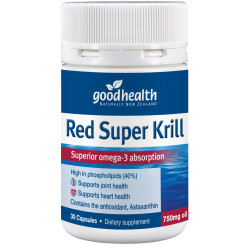 Good Health Red Super Krill 750mg 30 Capsules  Good Health Red Super Krill 750mg 30 Capsules