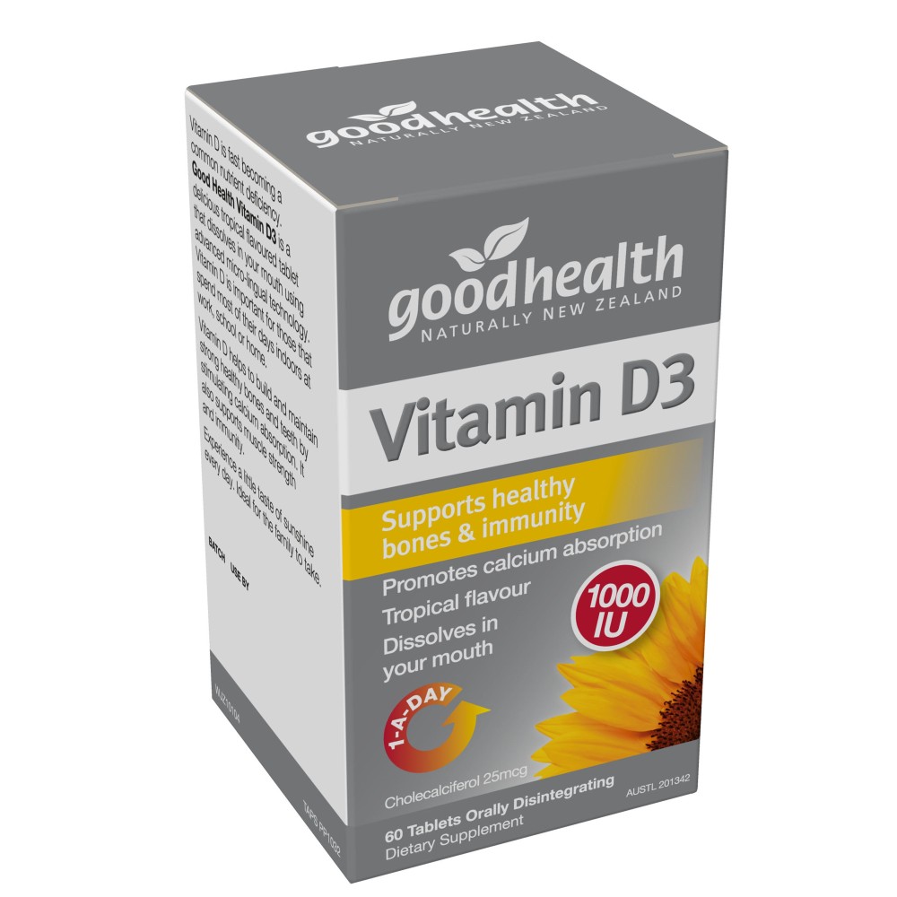 Good Health Vitamin D3 Micro-lingual 60 Tablets - Health ...