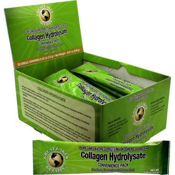 Great Lakes Gelatin Collagen Hydrolysate Box of 20 Sticks