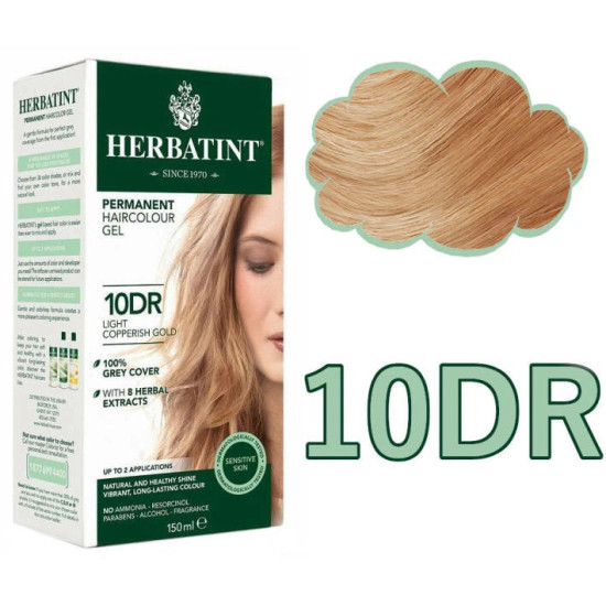Herbatint Permanent Haircolour Gel 10DR Light Copperish Gold
