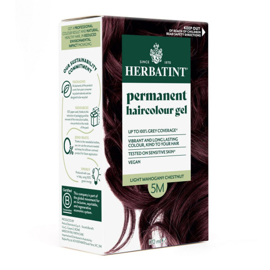 Herbatint Permanent Haircolour Gel 5M Light Mahogany Chestnut