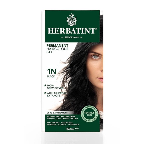 Herbatint Permanent Haircolour Gel Black 1N 150ml