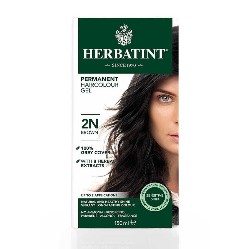 Herbatint Permanent Haircolour Gel Brown 2N HealthPorter