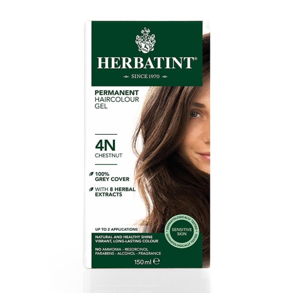 Herbatint Permanent Haircolour Gel Chestnut 4N 150ml