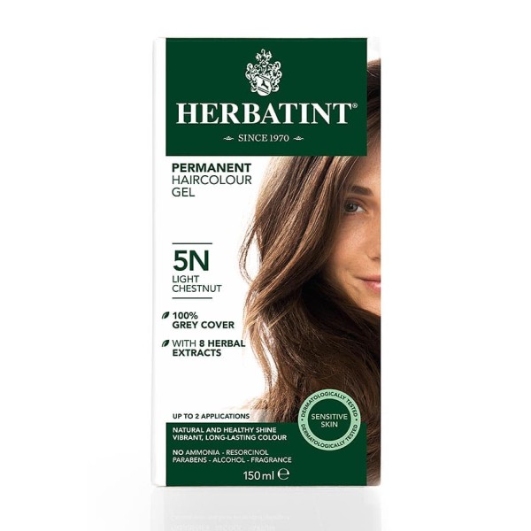 Herbatint Permanent Haircolour Gel Light Chestnut 5N 150ml