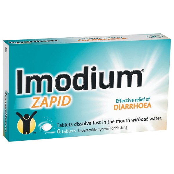 Imodium Zapid Loperamide Diarrhoea Relief 6 Tablets