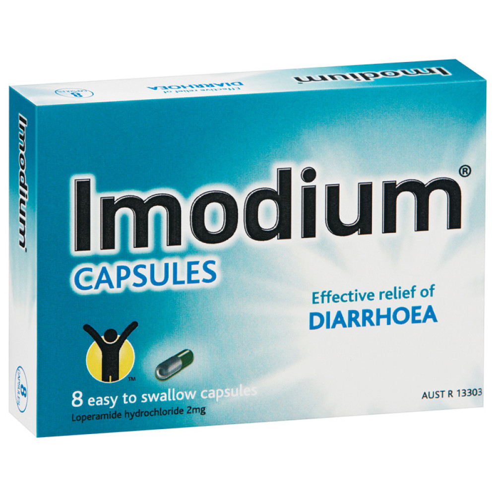 Imodium Loperamide Diarrhoea Relief 8 Capsules HealthP