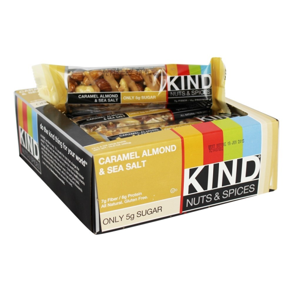 Kind Nut Bars Caramel Almond & Sea Salt 40g Box Of 12