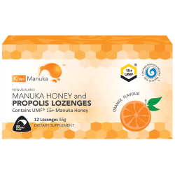 Kiwi Manuka Manuka Honey UMF 15+ 12 Lozenges Orange Kiwi Manuka Manuka Honey UMF 15+ 12 Lozenges Orange