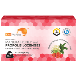 Kiwi Manuka Manuka Honey UMF 15+ 12 Lozenges Strawberry Kiwi Manuka Manuka Honey UMF 15+ 12 Lozenges Strawberry