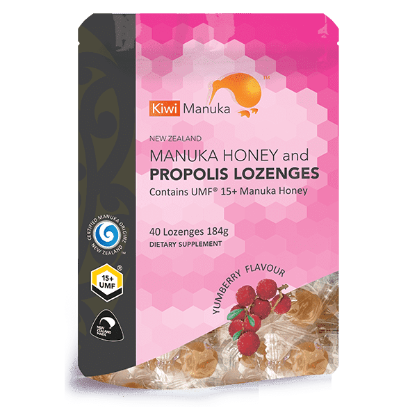 Kiwi Manuka Manuka Honey UMF 15+ 40 Lozenges Yumberry