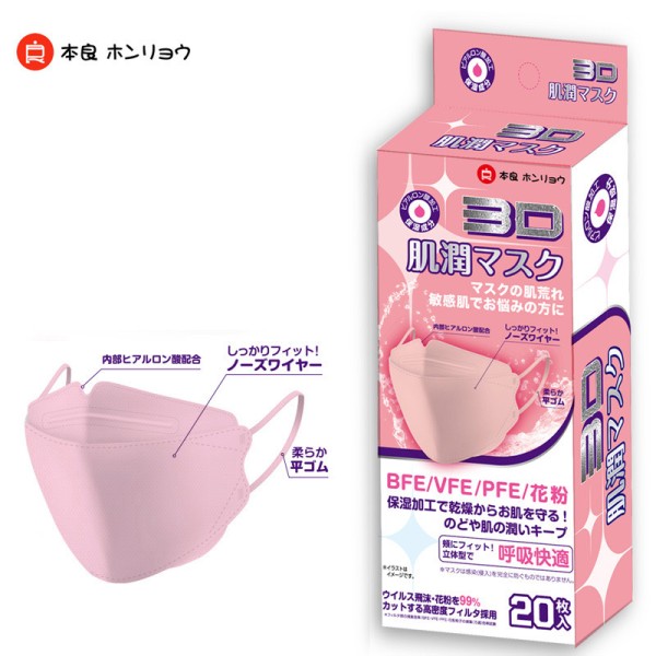 KN95 Face Masks 3D Pink Colour