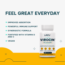 Lazu Virocin Zinc Ionophore 60 Capsules Lazu Virocin Zinc Ionophore 60 Capsules