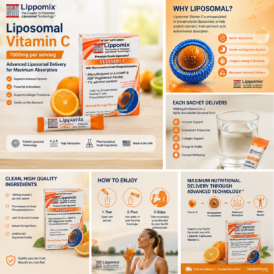 Lippomix Liposomal Vitamin C 1000mg 30 Sachets