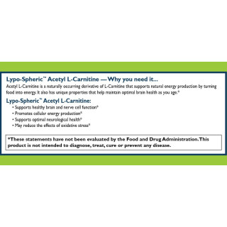 Livon Labs Lypo-Spheric Acetyl L-Carnitine - HealthPorter NZ