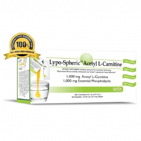 Livon Labs Lypo-Spheric Acetyl L-Carnitine 30 Pack 5.7ml Each