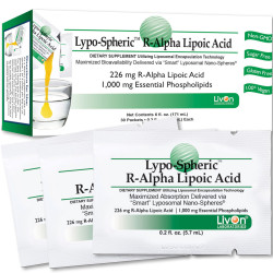 Livon Labs Lypo-Spheric R-Alpha Lipoic Acid 30 Pack 5.7ml Each Livon Labs Lypo-Spheric R-Alpha Lipoic Acid 30 Pack 5.7ml Each