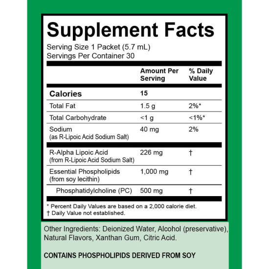 Livon Labs Lypo-Spheric R-Alpha Lipoic Acid 30 Pack 5.7ml Each Livon Labs Lypo-Spheric R-Alpha Lipoic Acid 30 Pack 5.7ml Each