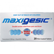 Maxigesic Double Action Pain Relief Tablets 20s Maxigesic Double Action Pain Relief Tablets 20s