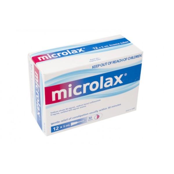 Microlax Enema Constipation Relief 12 x 5ml