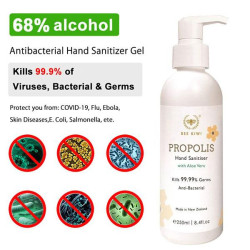 Bee Kiwi Alcohol with Propolis Hand Sanitiser 250ml Bee Kiwi Alcohol with Propolis Hand Sanitiser 250ml