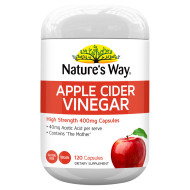 Nature's Way Apple Cider Vinegar Hi Strength 400mg 120 Capsules Nature's Way Apple Cider Vinegar Hi Strength 400mg 120 Capsules