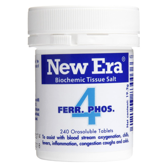 New Era Tissue Salt No.4 Ferr. Phos. 240 Tablets New Era Tissue Salt No.4 Ferr. Phos. 240 Tablets