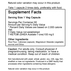 Now Foods 7-Keto 100mg Weight Management 60 Capsules Now Foods 7-Keto 100mg Weight Management 60 Capsules