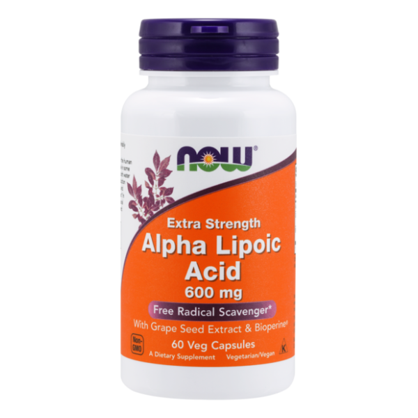 Now Foods Alpha Lipoic Acid Extra Strength 600mg 60 Capsules