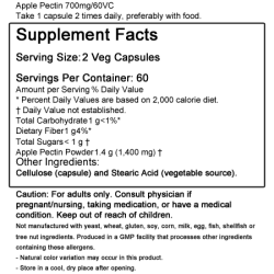 Now Foods Apple Pectin 700mg 120 Capsules
