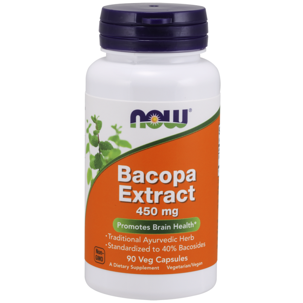 Now Foods Bacopa Extract 450mg 90 Capsules - HealthPorter
