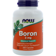 Now Foods Boron 3mg 250 Capsules Now Foods Boron 3mg 250 Capsules