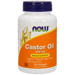 Now Foods Castor Oil 650mg 120 Softgels Now Foods Castor Oil 650mg 120 Softgels