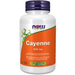 Now Foods Cayenne Herbal Support 500mg 100 Capsules