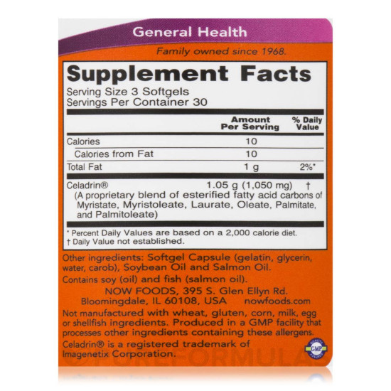 Now Foods Celadrin 350mg 90 Softgels Now Foods Celadrin 350mg 90 Softgels