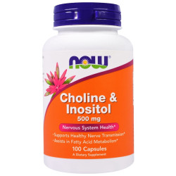 Now Foods Choline & Inositol 500mg 100 Capsules Now Foods Choline & Inositol 500mg 100 Capsules