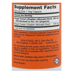 Now Foods Ginger Root Extract 250mg 90 Capsules Now Foods Ginger Root Extract 250mg 90 Capsules