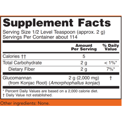 Now Foods Glucomannan Pure Powder 227g