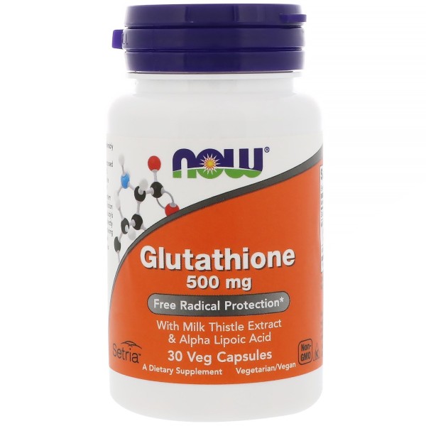 Now Foods Glutathione 500mg 30 Capsules
