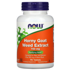 Now Foods Horny Goat Weed Extract 750mg 90 Tablets Now Foods Horny Goat Weed Extract 750mg 90 Tablets