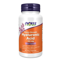 Now Foods Hyaluronic Acid Double Strength 100mg 60 Capsules Now Foods Hyaluronic Acid Double Strength 100mg 60 Capsules