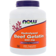 Now Foods Hydrolyzed Beef Gelatin 550mg 200 Capsules Now Foods Hydrolyzed Beef Gelatin 550mg 200 Capsules