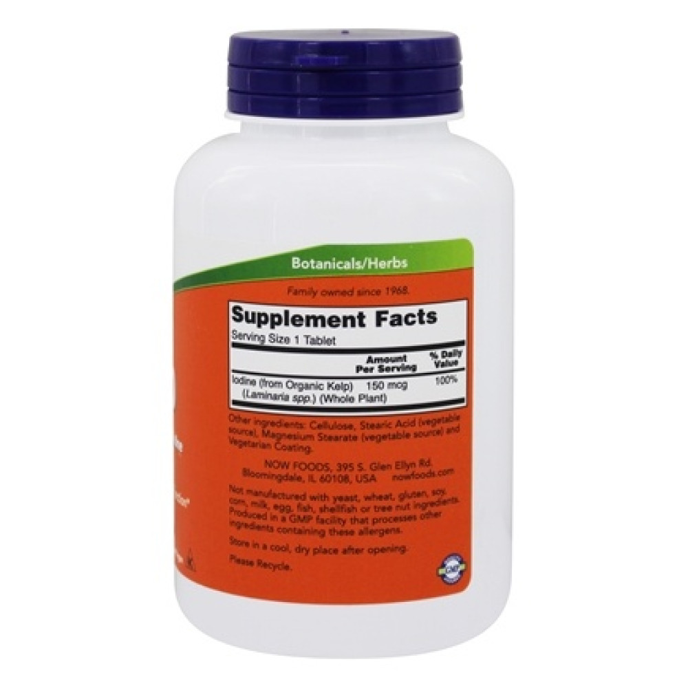 Now Foods Kelp Natural Iodine 150mcg 200 Tablets Healt